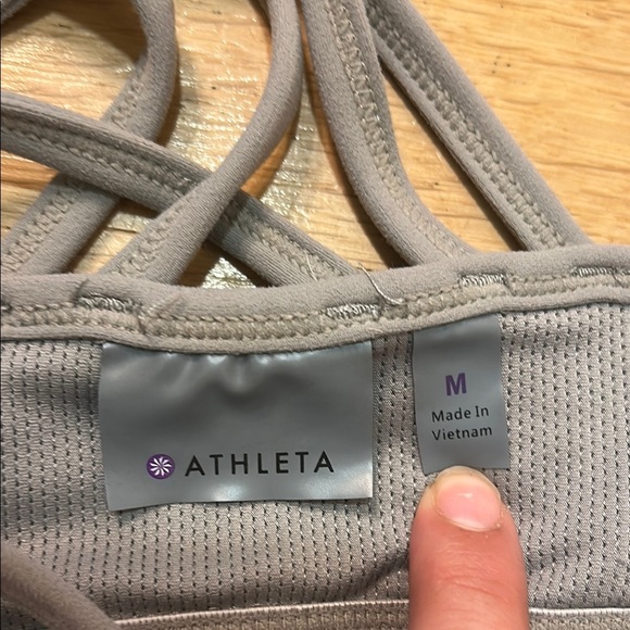 Gray Athleta Sports Bra with Strappy Back - Picture 2 of 3